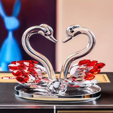 Elegante Figura de Cisne de Cristal para Parejas - Regalo Perfecto para Navidad, Acción de Gracias, Día de San Valentín, Día del Padre y Día de la Madre - Decoración Versátil para Interiores en Cualquier Tipo de Habitación