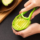 Cortador y Pelador de Aguacate 2 en 1 - Gadget de Cocina Multifuncional para Preparación Fácil, Polipropileno Duradero, Apto para Alimentos, Pelador, Cortador de Frutas