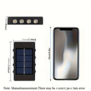 4 piezas, lámpara de pared solar convexo con luces LED 8/10/16 emitiéndose desde arriba y abajo, lámpara decorativa de pared para courtyards, lámpara de guía de atmósfera para jardines y porches, adecuada para jardines, courtyards, camas de flores y atri