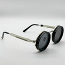 Lentes de moda con luz ajustable, ideales para diversas ocasiones, fiestas retro punk, festivales, para hombres y mujeres. Temporada de Pascua, graduación, Halloween, Navidad. Lentes de aluminio-magnesio, armazón de aleación, estuche y paño para limpiar