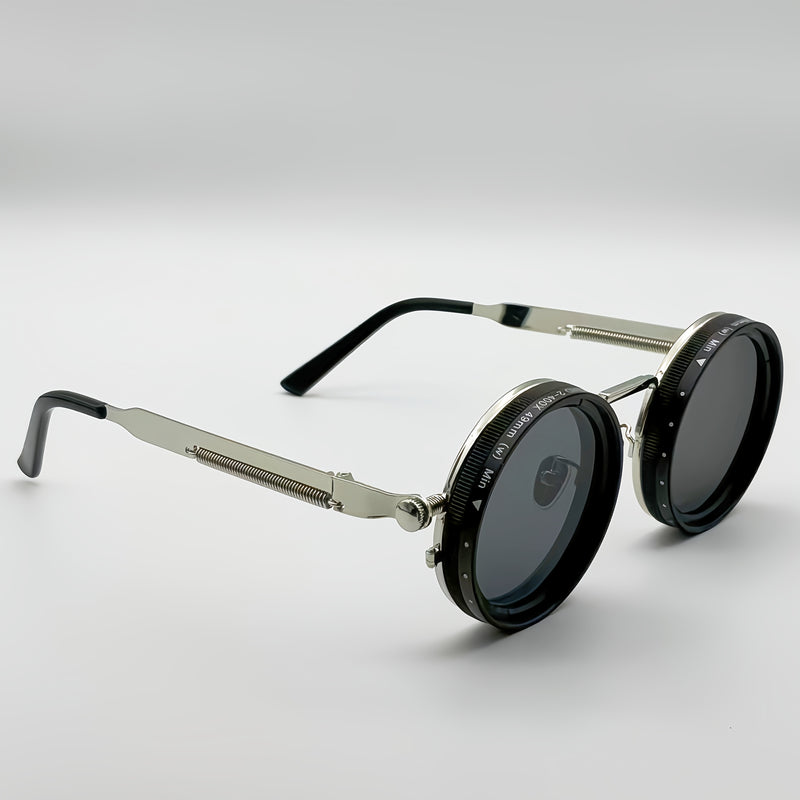 Lentes de moda con luz ajustable, ideales para diversas ocasiones, fiestas retro punk, festivales, para hombres y mujeres. Temporada de Pascua, graduación, Halloween, Navidad. Lentes de aluminio-magnesio, armazón de aleación, estuche y paño para limpiar