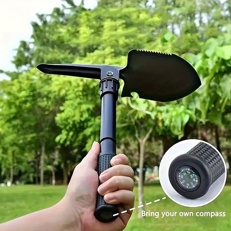 Paleta de Jardinería, Pala Plegable Multifuncional Portátil - Metal Duradero, Ideal para Camping y Jardinería, Diseño Compacto que Ahorra Espacio, Herramienta Esencial para Días Lluviosos