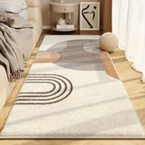 1 alfombra súper suave, de pelo bajo y lavable - Diseño abstracto moderno en beige, marrón y gris - Antideslizante, sin deshilachado, rectangular para dormitorio, sala, pasillo, oficina, lavandería y porche, alfombras para sala