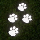 4 piezas de luces LED solares para patas de perro Shenzhi Tech – Iluminación decorativa para jardín, patio y césped con sensor inteligente, resistente al clima y fácil instalación, LEDs cálidos, diseño adorable de huella para amantes de mascotas, regalos