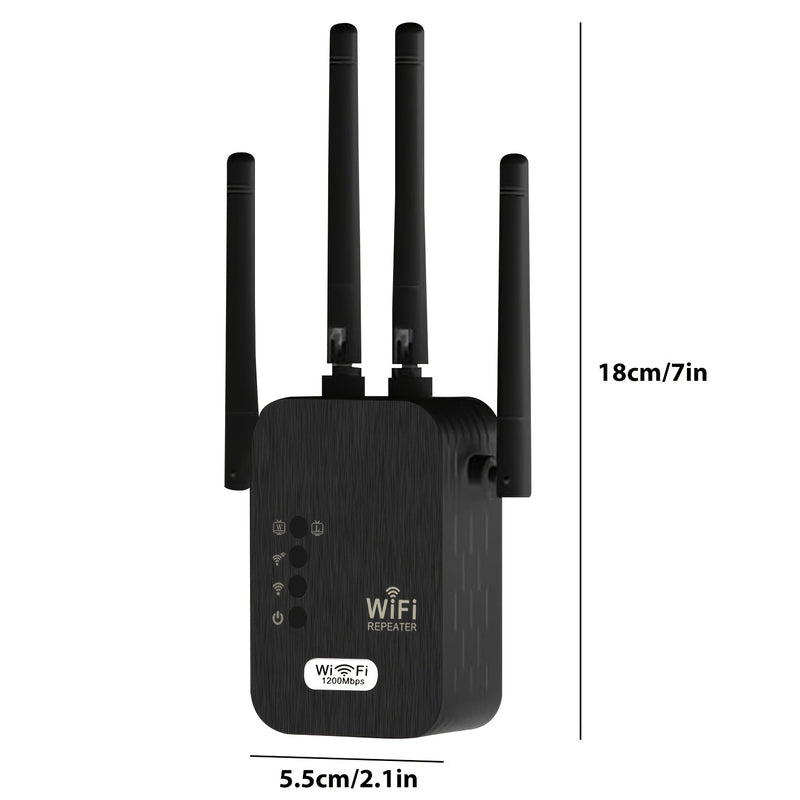 Repetidor de Wi-Fi, Extensor de Wi-Fi, Fortalecimiento de la Fuerza del Señal 2.4G, Amplia Cobertura, Superación de Limitaciones Espaciales, Configuración de Un Solo Click, Cobertura Integral, Rotación Flexible de la Antena, Intensidad de Señal Ajustable