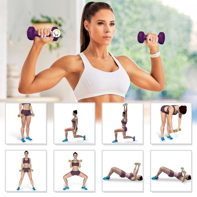 Pesas deportivas 2 Libras Set Mancuernas x 2 Gimnasia GSP-2555-2