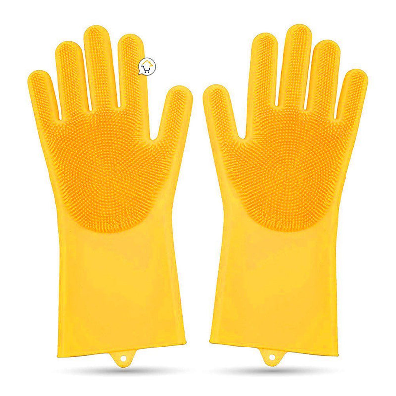Guantes Silicona Multiusos Lava Vajilla Platos Baño Mascotas HD4838