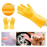 Guantes Silicona Multiusos Lava Vajilla Platos Baño Mascotas HD4838