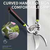 Tijeras de podar profesionales de 20,32 cm, tijeras de jardín de acero al carbono, diseño contemporáneo, no requieren energía, tijeras multifuncionales para ramas de árboles para jardinería doméstica.