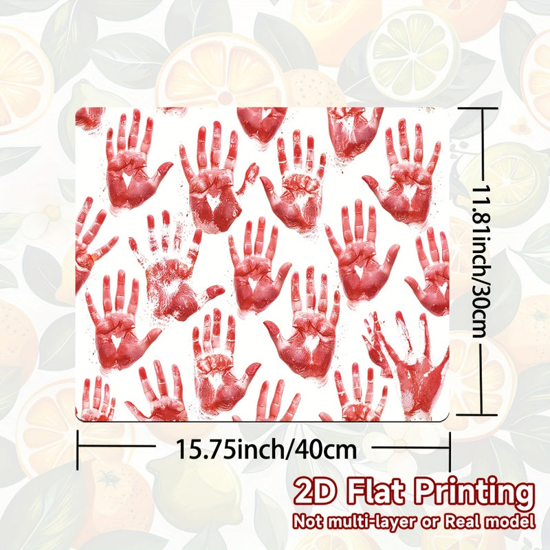 1pc Alfombrilla para Estufa de Halloween - Decoración de Cocina con Salpicaduras de Sangre Roja, Protector Antideslizante para Gas/Estufa, Cubierta Fácil de Limpiar para Fiesta de Halloween - Accesorio Espeluznante para Amantes del Terror, Diseño Temátic