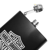 Licorera Whiskera Harley Davidson 8 Oz Acero Inoxidable 2 Copas MJ-088