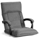 Silla de juego ergonómica gris de 1 pieza con soporte lumbar ajustable - Diseño que ahorra espacio, acolchado de poliéster cómodo, ideal para juegos en PC y oficina en casa, silla de oficina moderna|Silla de oficina con mecanismo de asiento ajustable