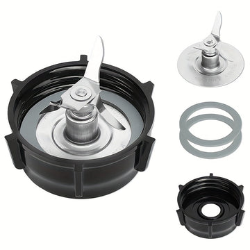 1 pieza, para Repuestos de Licuadora Oster, Hoja Trituradora de Hielo con Tapa de Base de Tarro y Dos Anillos de Goma de Sellado, Compatible con Accesorios de Licuadoras Oster Osterizer, Accesorios para Licuadoras