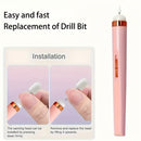 Taladro eléctrico inalámbrico profesional para uñas, portátil, con batería de litio recargable, incluye cabezales para pulir uñas y lijas para esmalte de uñas acrílico y gel, herramienta de cuidado de uñas | Cuidado moderno de uñas | Batería duradera, he