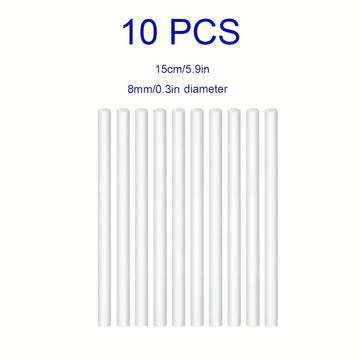 10 piezas/juego de cerillas de reemplazo para humidificadores, cerillas absorbentes, cerillas de reemplazo para fresadores de aire de coche, control de humedad, aromaterapia de coche, accesorios para humidificadores