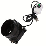 Ventilador de cocina mini de 5V con alimentación USB - Diseño compacto negro con control de velocidad ajustable, construcción metálica duradera para la ventilación de la cocina y el baño, diseño moderno elegante, soporte de montaje resistente
