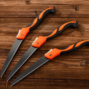 Cuchilla de mano plegable compacta para jardinería y carpintería - Hoja de metal duradera, mango ergonómico, cuchilla de poda portátil con hoja de acero SK5, diseño naranja y negro, cuchilla de carpintería | Diseño ergonómico | Cuchilla de metal duradera