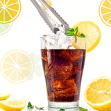 Pinzas de acero inoxidable para hielo, azúcar y frutas, multifuncionales, utensilios de cocina para buffet, café helado y BBQ, 1 unidad