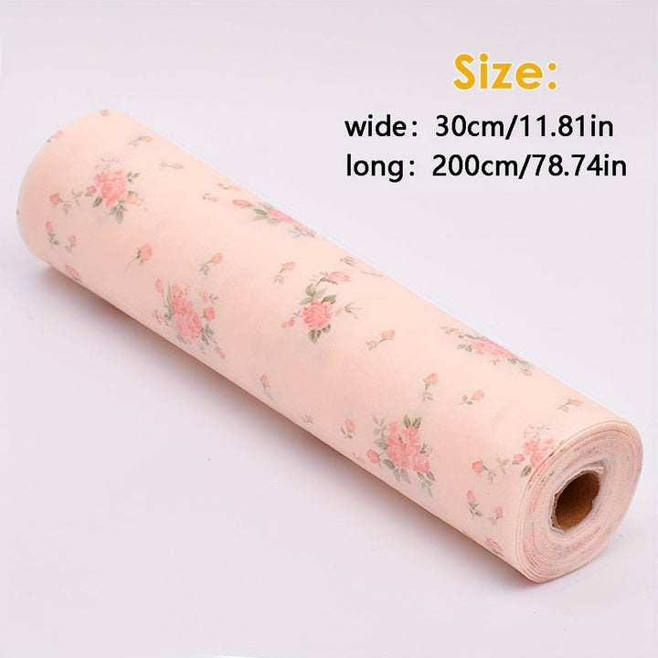 3 Rollos de Forro para Armarios con Diseño Floral, Adecuados para Gabinetes de Cocina, Almohadillas para Cajones, Tapetes para Mesa y Nevera