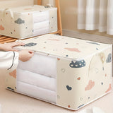 1 Unidad, Bolsa De Almacenamiento Para Guardarropa, Impresa, De Gran Capacidad, A Prueba De Polvo, Con Asas, Organizador De Armario Y Contenedor De Almacenamiento Para Ropa, Edredones, Juguetes, Solución De Almacenamiento Y Mudanza Familiar, Accesorios P