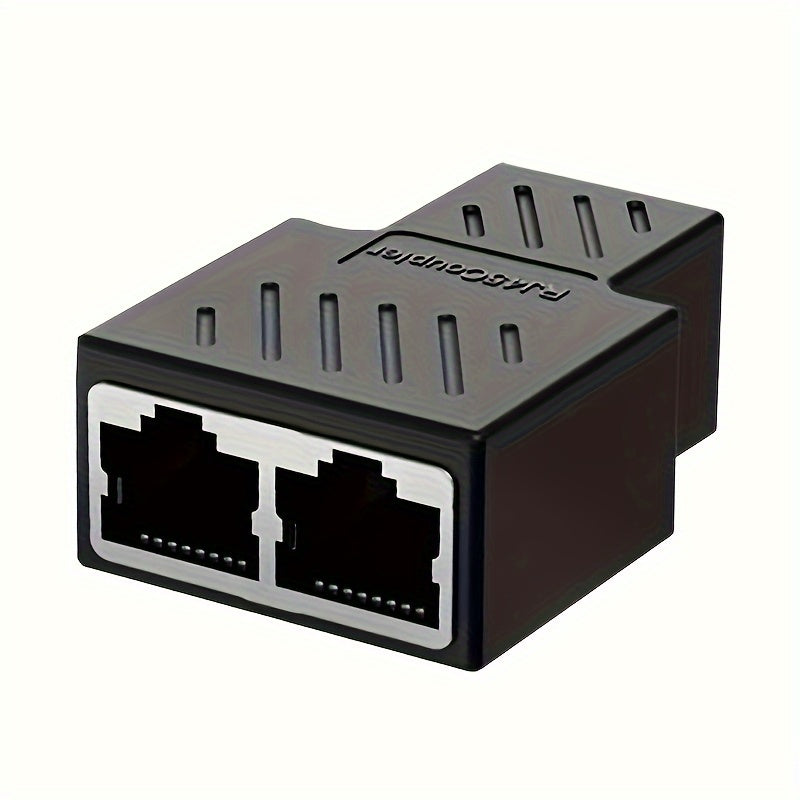 Adaptador Divisor RJ45, Conector de Red USB 1 a 2 Doble Enchufe Ethernet LAN 8P8C Cable Extensor para Cat5, Cat5e, Cat6, Cat7