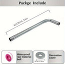1 pieza de brazo de ducha de acero inoxidable con 4 estilos, extensión de ducha retro montada en la pared para baño en casa y hotel, ajuste universal con cubierta decorativa, resistente y duradero, accesorios de baño