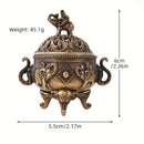 Quemador de incienso elegante para ceremonia de té, diseño intrincado de elefante en metal, ideal para decoración interior, regalo para el Día de la Madre y el Día del Padre, accesorios para ceremonia de té con artesanía detallada