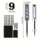 Señal de Luz Solar para Puerta en 1 pieza, Señal de Luz Solar Antigoteo con Poste, Modo Doble, para Casas y Villas, Indicador de Luz LED Solar de 88.9 cm de Altura