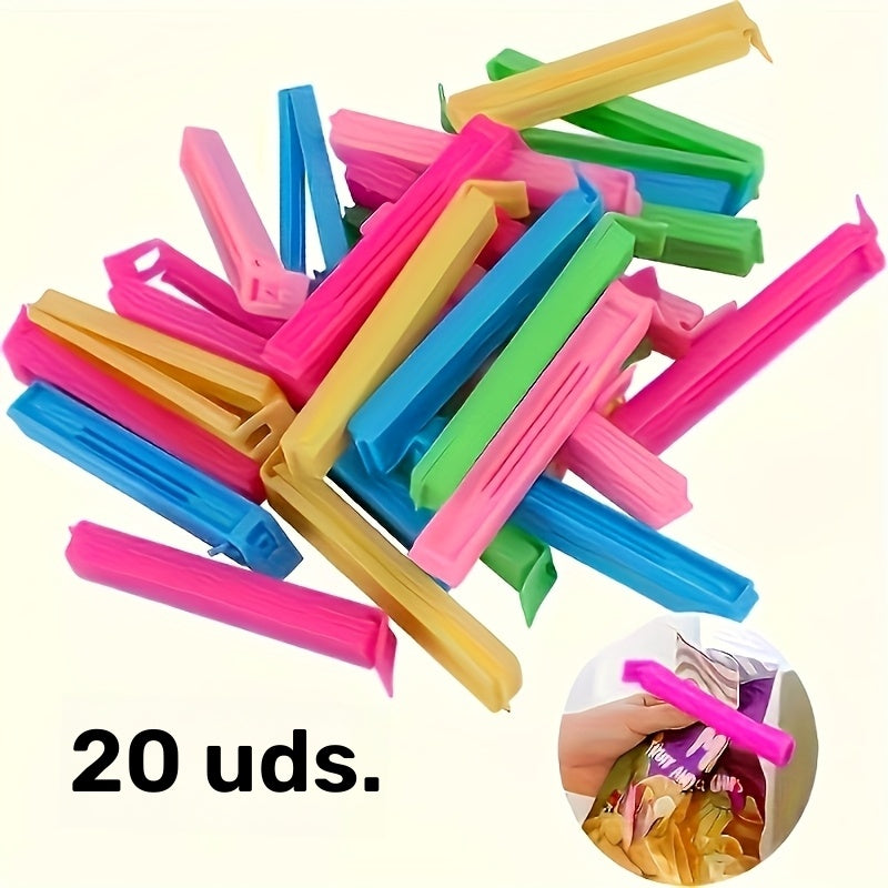 Clips de Plástico para Bolsas de Comida, Clips Reutilizables para Sellado y Accesorios de Almacenamiento en la Cocina