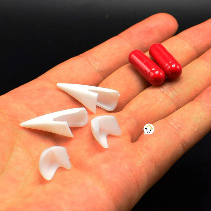 Colmillos Dracula Capsula Sangre Accesorio Disfraz Adultos OF225