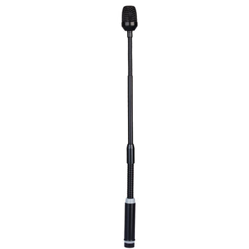 Micrófono dinámico profesional Depusheng DJ Mic de 16 pulgadas (40,64 cm) con XLR - 2 en 1, condensador y condensador, banda ajustable, 3 aumentos, 3 niveles de reducción de ruido, negro, micrófono para DJ, actuaciones en escena, diseño elegante, constru