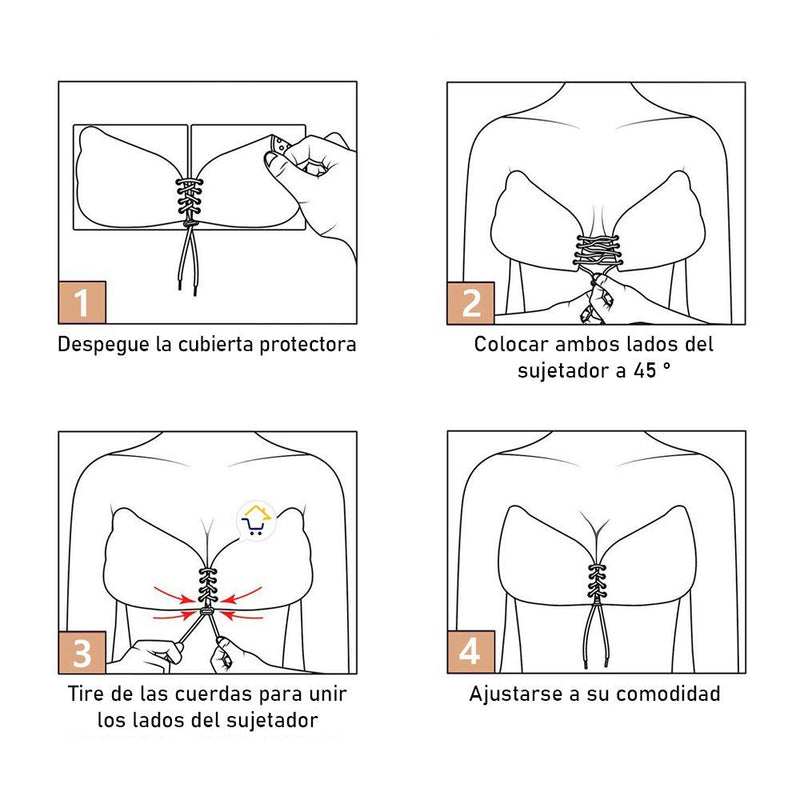 Sujetador Senos Mariposa Adhesivo Lavable Levantador Busto OE166