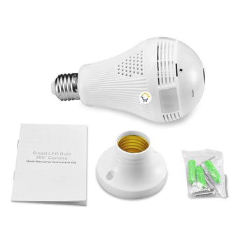 Camara Seguridad Panorámica Wifi Ip Tipo Bombillo B13lV2
