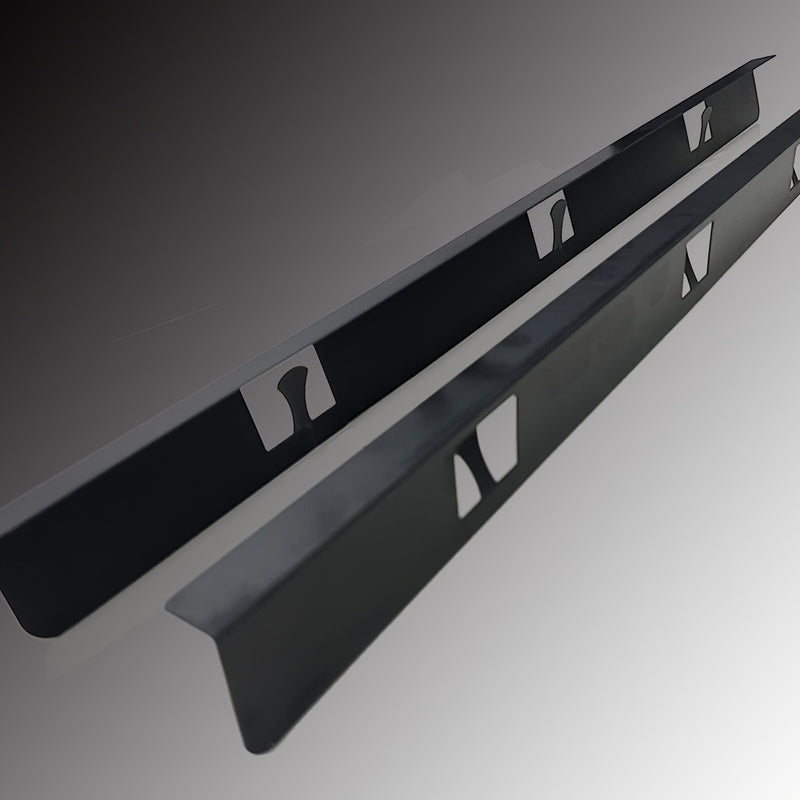 2pcs Cubiertas de Aluminio Negro para Huecos de Estufa - 59.44cm Protector Duradero para Encimera y Lado de Cocina, Evita Desbordamientos, Mantiene el Área de la Estufa Limpia, Protector de Hueco de Encimera | Diseño Negro Elegante | Aleación de Aluminio