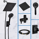 5piezas/ Set, Ducha Externa para Caravana, Alta Presión de Agua Cabeza de Ducha Cuadrada - 3 Modos de Ducha Manual, Material de Acero Inoxidable, Equipado con Manguera Super Larga de 59 Pulgadas, Derivador de 3 Vías, Soporte de Cabeza de Ducha, Kit de Ca