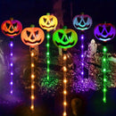 1 Juego de 6 Luces Solares de Calabaza de Halloween para Tierra, Luces de Césped, Luces de Calabaza que Brilan, Adecuadas para Decoración de Jardín, Patio, Luces Decorativas, Control Inteligente de Luces, Se Enciende Automáticamente al Atardecer, Se Pued