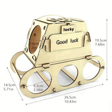 Estante de vino de madera sólida elegante | Almacena 4 botellas · Diseño creativo que ahorra espacio | Decoración versátil para el hogar, bar y cocina | Ideal para la decoración de Oktoberfest, regalos de Navidad, adornos de fiesta y regalos