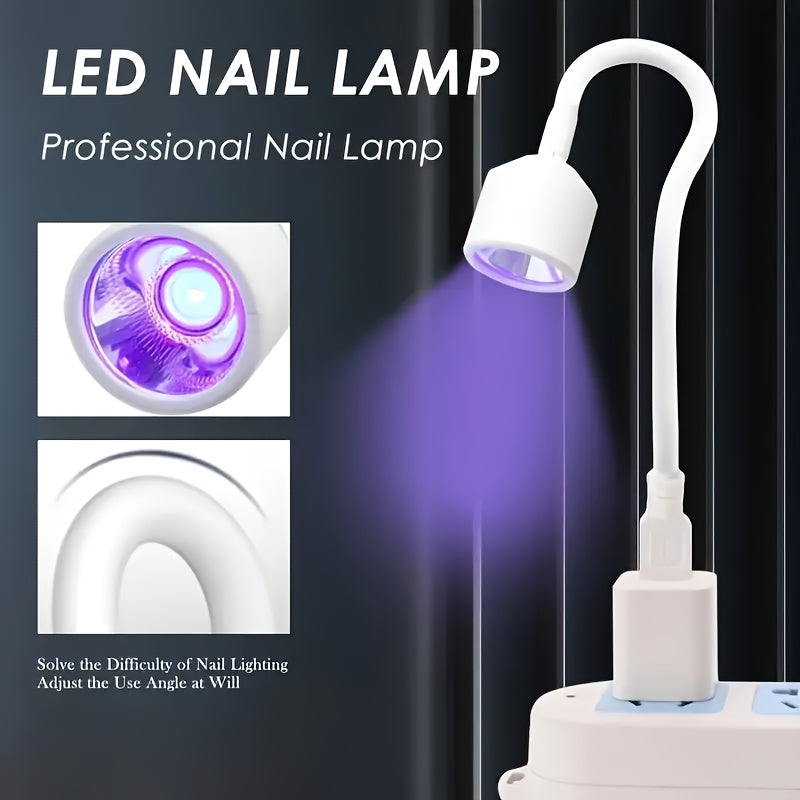 Linterna mini para secado de uñas USB - portátil, sin olor, luz rápida beige, diseño para hogar y viajes, herramientas de manicura para mujeres