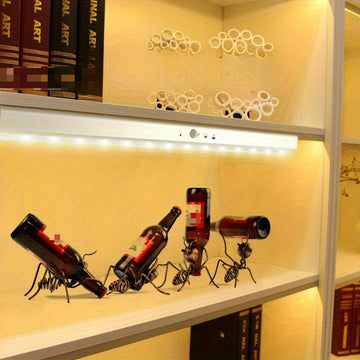 Elegante soporte de vino de metal con diseño de hormigas realistas - Soporte creativo para cócteles y cerveza, perfecto para el hogar, restaurantes y decoración de bares, decoración de hormigas