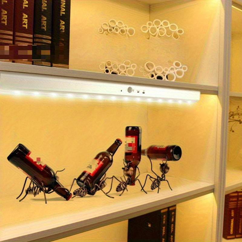 Elegante soporte de vino de metal con diseño de hormigas realistas - Soporte creativo para cócteles y cerveza, perfecto para el hogar, restaurantes y decoración de bares, decoración de hormigas