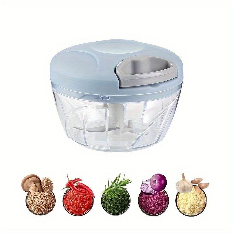 1, cortador de verduras, trituradora multifuncional de ajo, molinillo de ajo, trituradora manual de ajo, cortador de frutas creativo, accesorios de cocina, utensilios de cocina, 500/900ml