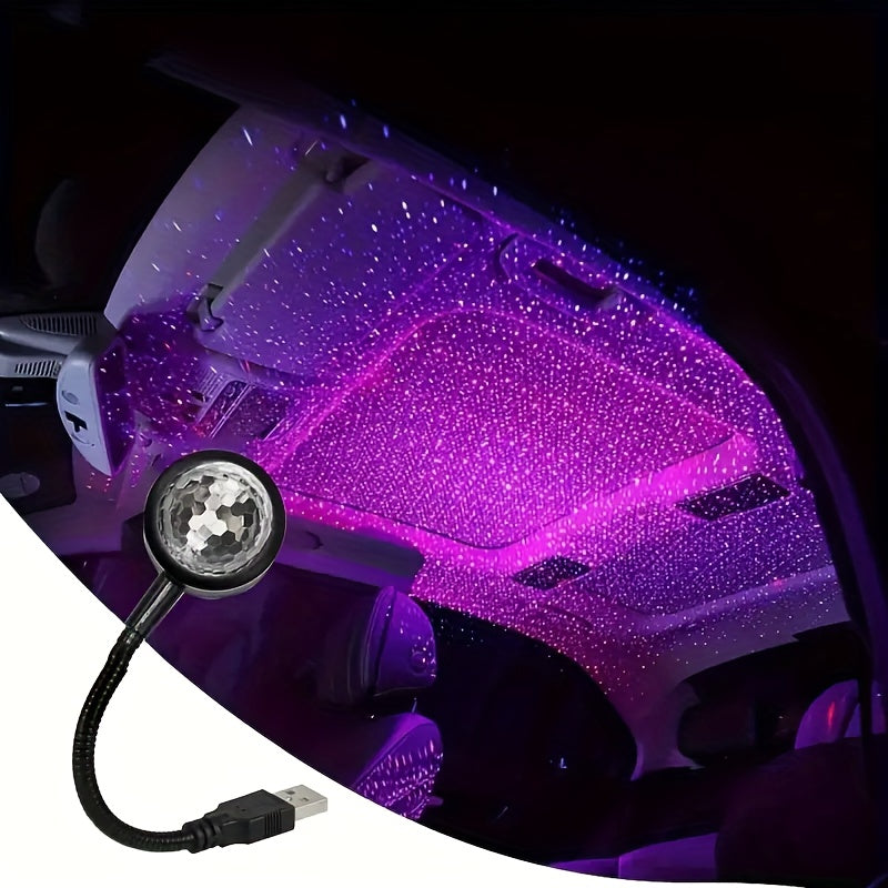 Lámpara LED para Techo de Coche con Alimentación USB - Luz Nocturna Colorida con Música, Perfecta para Navidad, Bodas, Cumpleaños y Más, Ideal para Navidad