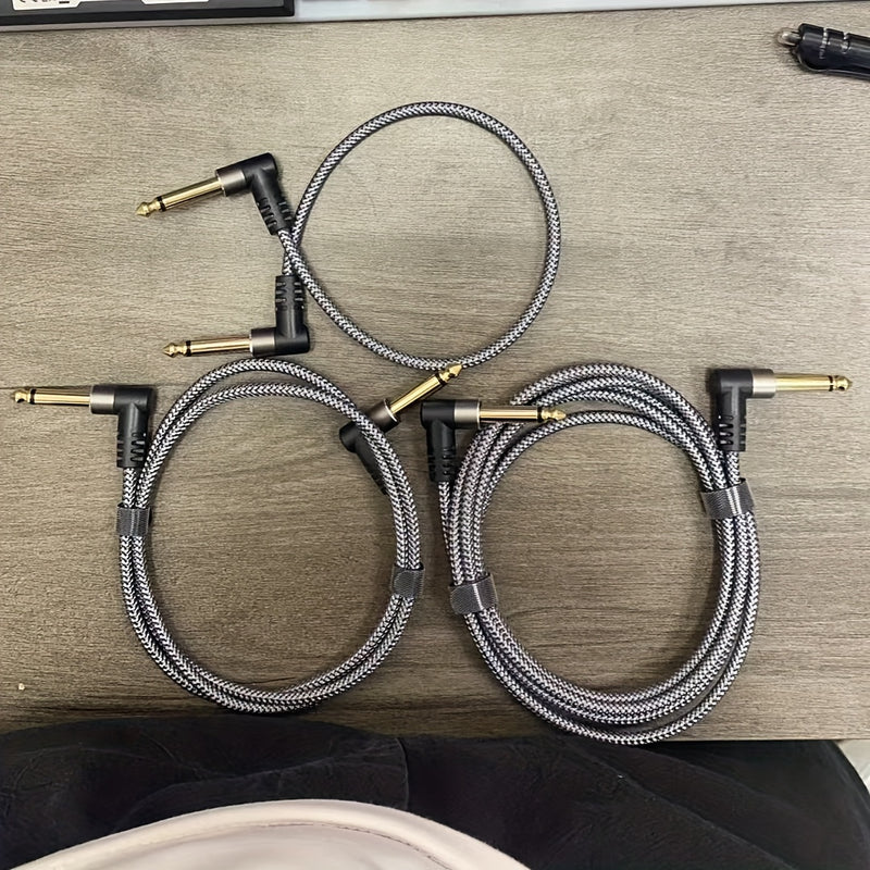 Cables de amplificador para guitarra y bajo de alta fidelidad de 30.48 cm y 152.4 cm, cable Ethernet Cat5e redondo resistente y flexible con conectores dorados, ideal para todos los instrumentos, accesorios perfectos para amplificador de guitarra | Diseñ
