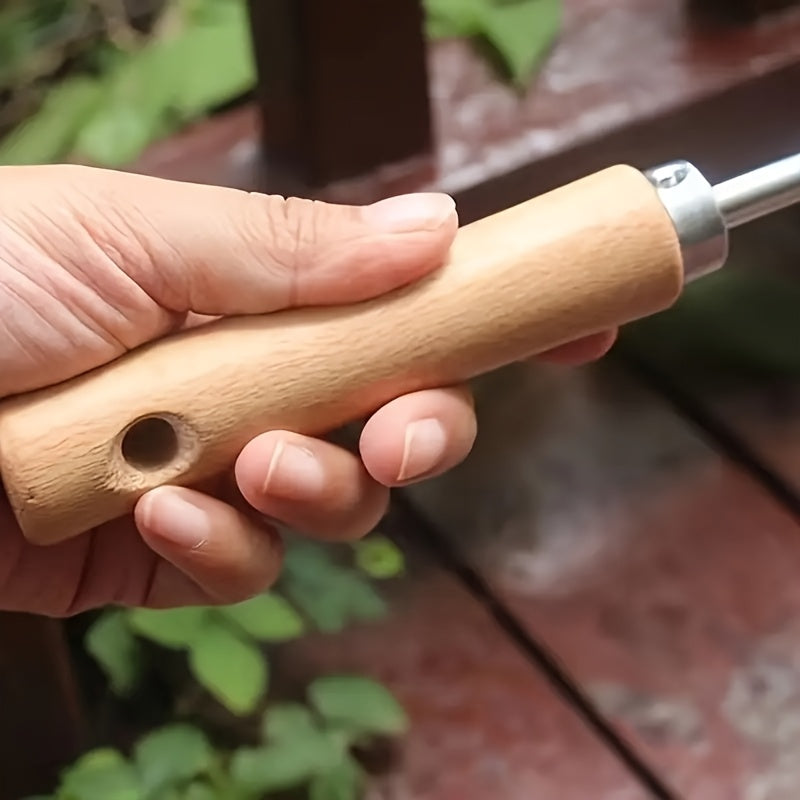 1 pieza de segadora manual de acero inoxidable - No necesita electricidad, mango ergonómico para la eliminación de malezas en carreteras y jardines, herramienta duradera para la eliminación de malezas para vehículos y uso al aire libre, herramienta para
