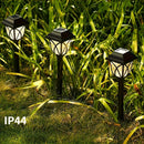 8 piezas Luces de jardín solares, lámparas LED para exterior de césped para patio, jardín, patio, patio, valla, entrada, decoración de camino, impermeable IP44