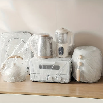 10 Piezas De Cubiertas A Prueba De Polvo Para Electrodomésticos, A Prueba De Lluvia E Impermeables, Cubierta De Plástico Grande Desechable Para El Polvo, Para Horno De Microondas, Olla Arrocera, Cubierta Protectora Para El Hogar