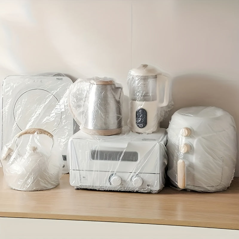 10 Piezas De Cubiertas A Prueba De Polvo Para Electrodomésticos, A Prueba De Lluvia E Impermeables, Cubierta De Plástico Grande Desechable Para El Polvo, Para Horno De Microondas, Olla Arrocera, Cubierta Protectora Para El Hogar