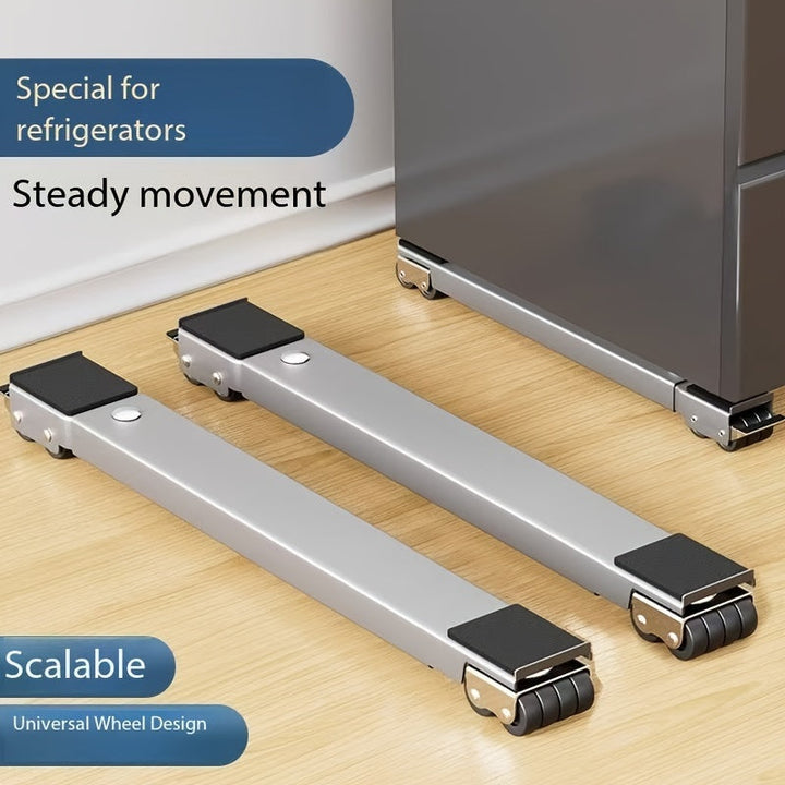 Soporte ajustable para lavadora, 2 piezas, longitud de 45.01 a 70.0 cm, acero inoxidable, antideslizante, patas antioxido, soporta hasta 300.0 KG, base amortiguadora, ideal para refrigeradores y electrodomésticos de lavandería, fácil de armar