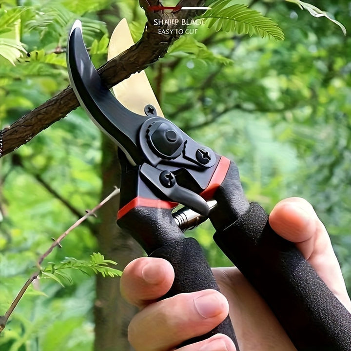 1pc Tijeras de Jardinería Profesionales de Acero Inoxidable con Cuchillas de Aleación Afiladas para Árboles, Arbustos y Ramas Gruesas - Cortatramos Manuales Resistentes con Mangos Antideslizantes Ergonómicos