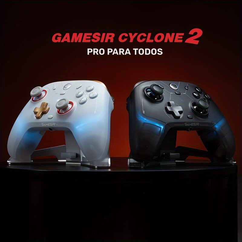 Gamesir Cyclone 2 Gamepad Inalámbrico - Ergonómico, Compatible con TMR Sticks y Triggers de Efecto Hall, Iluminación RGB para una Experiencia de Juego Mejorada en Switch, PC, Android, iOS y Steam